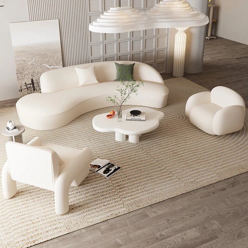 White Waterproof Sofa Chairs Unique Simple Solid Designer Lounge Sofa Modern Nordic European Woonkamer Banken Bedroom Furniture