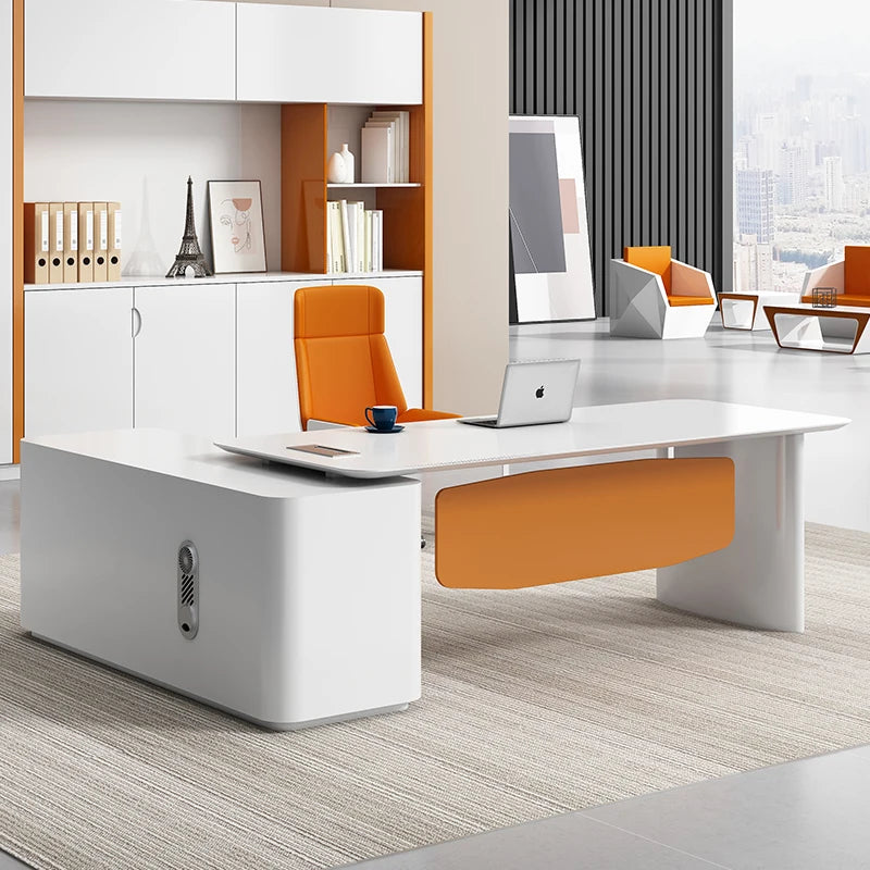 Executive Reception Office Desk Computer Ergonomic Luxury Modern Corner Conference Tables White Mesa De Escritorio Furniture