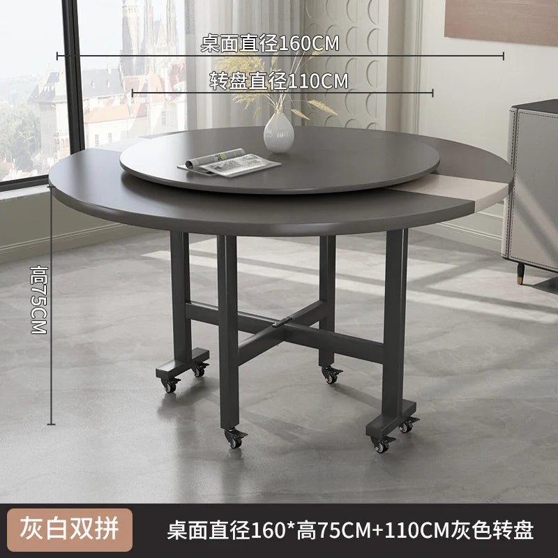 Service Living Room Dining Table Set Console Coffee Round Dining Table Set Modern Multifunctional Comedor Home Furniture HY