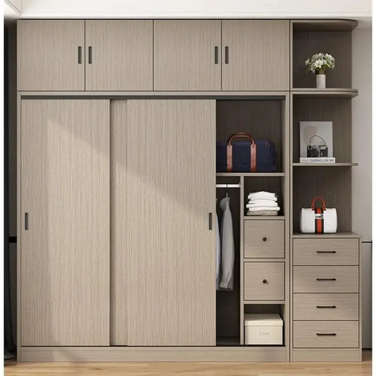 Bedroom Divider Wardrobe Sliding Door Luxury Nordic Clothes Storage Wardrobe Wood Space Saver Vintage Armario De Ropa Furniture