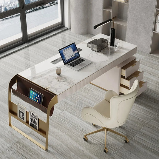 Modern Creative Design Office Computer Desk With Slate Top Luxury Home Office Desk Executive Table Furniture