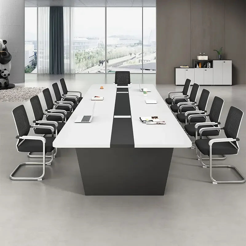 Conference table, long table, simple modern training table for 10 people, negotiation table, conference room,