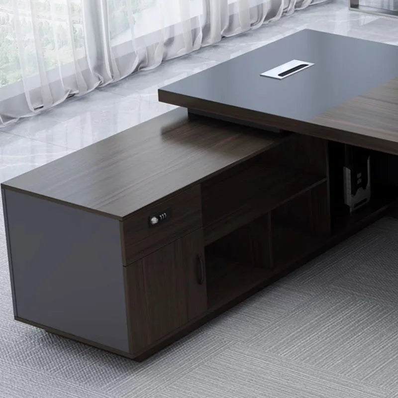 L Shaped L Organizers Office Desk Conference Executive Supplies Floor Computer Desks European Standing Mesa Escritorio Furniture