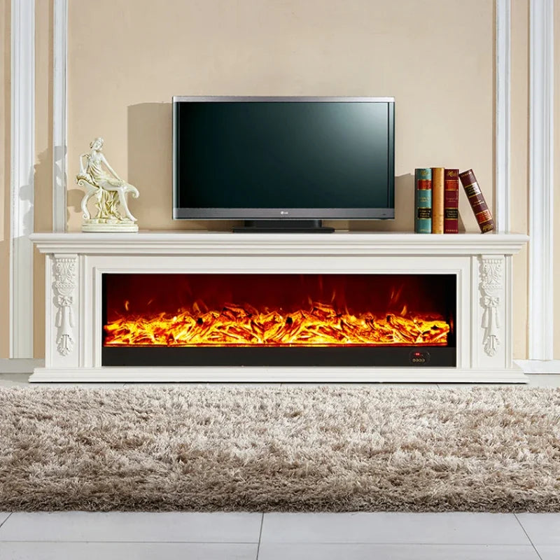 Innovative Wood Tv Stand Design Living Room Modern Tv Cabinets Fireplace Luxury Electric Muebles Para El Hogar Home Furniture