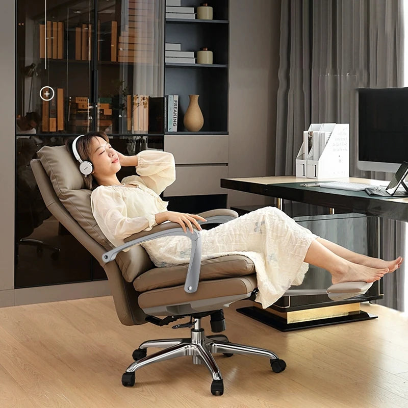 Swivel Computer Chair Ergonomic Playseat Reading Accent Chair White Study Floor Bedroom Silla De Oficina Office Furniture