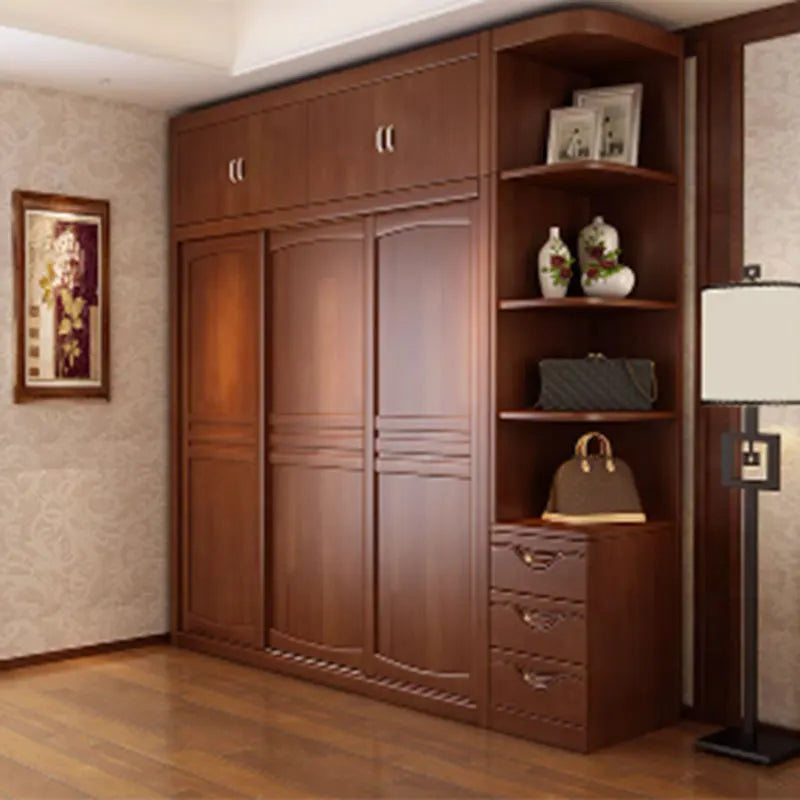 Storage Wooden Wardrobe Luxury Doors Modern Cabinet Open Closets Wardrobes Shelves Drawers Armadio Camera Da Letto Furniture