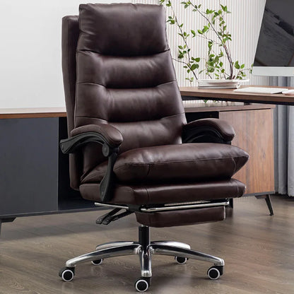 Vanity Office Chair Ergonomic Comfy Leather Gaming Chair Dining Computer Modern Nordic Arm Cadeira De Escritorio Furniture