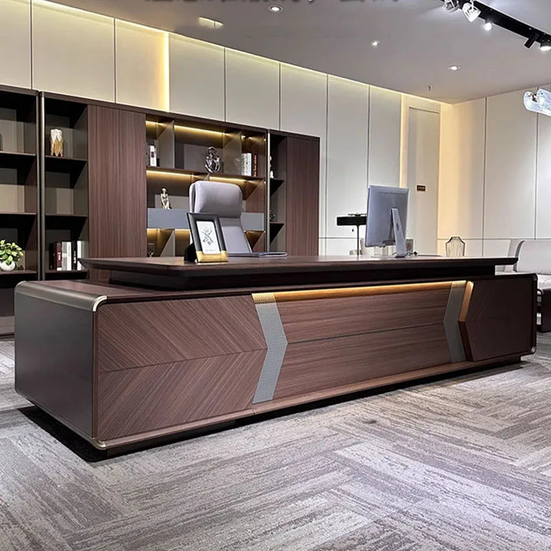 Executive Drawers Office Desks Storage Reception Computer Corner Workstation Meeting Modern Scrivania Con Cassetti Furniture