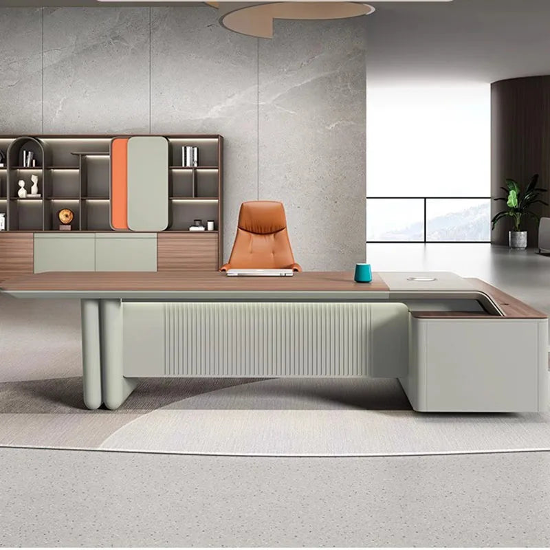 Reception Corner L Shaped Desk Study Vanity Executive Storage Writing Desk Lap Office Escritorios De Ordenador Nordic Furniture