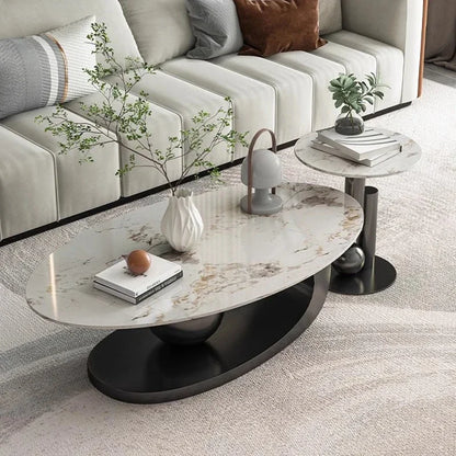 White Marble Center Table Modern Luxury High Vanity Elegant Minimalist Coffee Table Funky Tavolino Da Salotto Home Furnitures