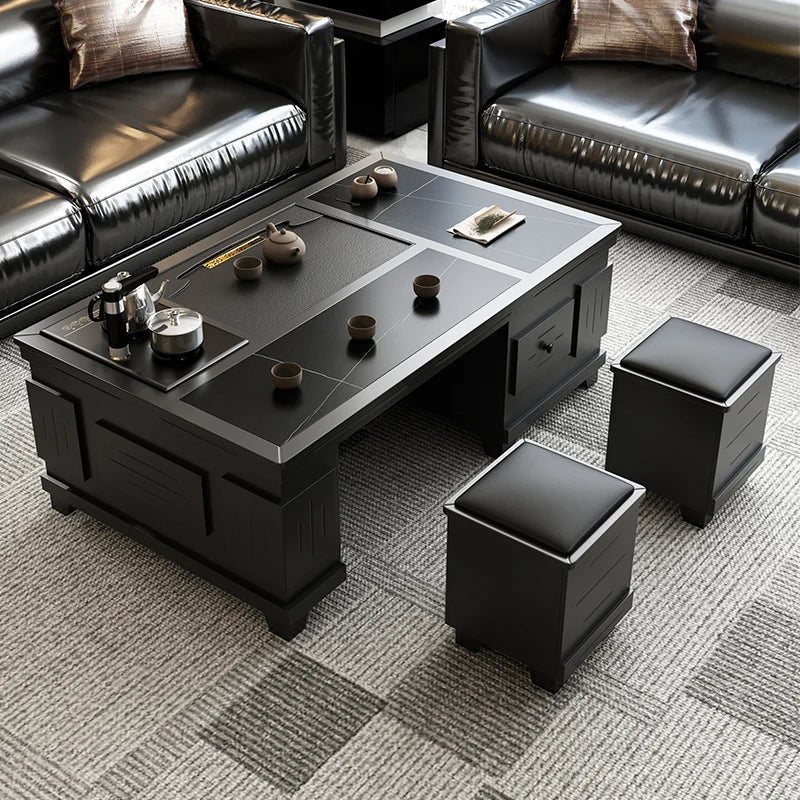 Black Modern Coffee Tables Marble Design Living Room Coffee Table Minimalist Floor Mesas De Centro Para Sala Furniture For Home