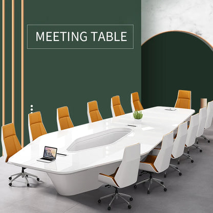 Hot Sale Modern Luxury high glossy circle office furniture Meeting Room Boardroom Conference Table