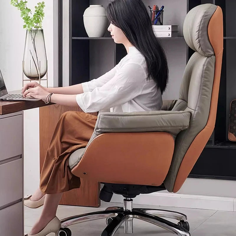 Relaxing Ergonomic Office Chair Cushion Designer Backrest Makeup Office Chairs Nordic Floor Sillas De Oficina Home Furniture