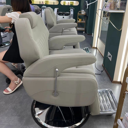 Barbershop Hairdressing Swivel Hair Equipment Comfortable Barber Chair Adjustable Armchairs Silla Giratoria Luxury Furniture