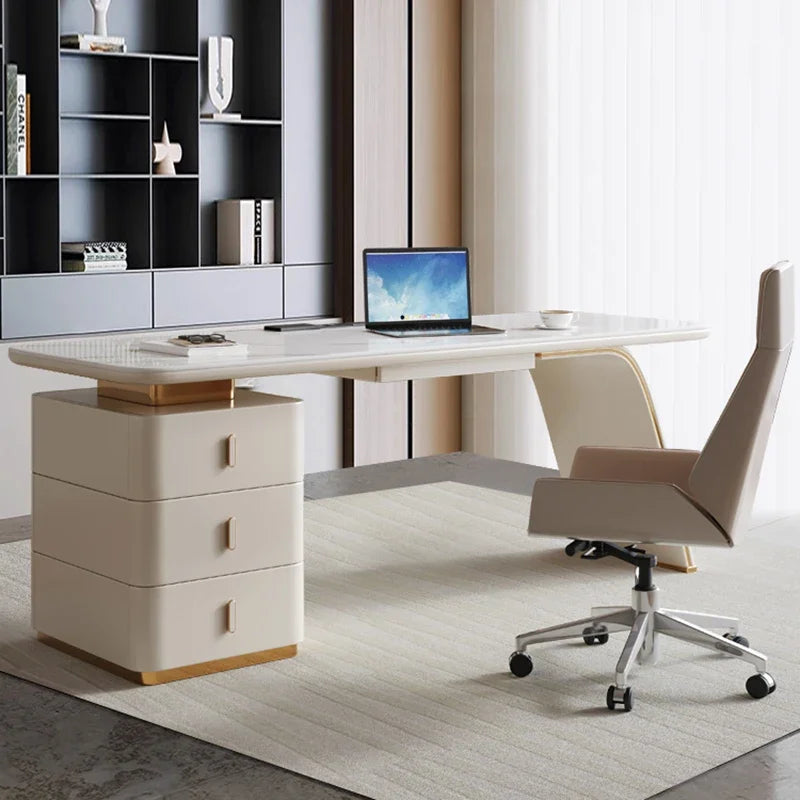 Drawers Standing Office Desk Executive Workbench Luxury Computer Office Desk Meeting  Cameretta Modern Furniture