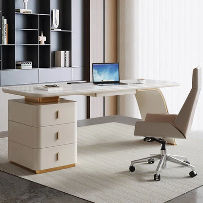 Drawers Standing Office Desk Executive Workbench Luxury Computer Office Desk Meeting  Modern Furniture