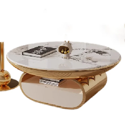 Marble Set Bedroom Coffee Table Japanese Large Oval Aesthetic Side Table Sofa Tray Regale Arredamento Living Room Accessories