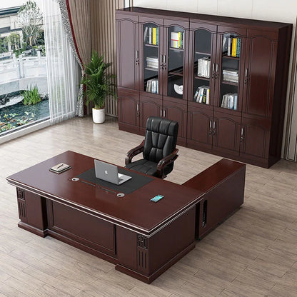 Writing Wooden Office Desks Computer Storage Retro Desktops Boss Luxury Work Desk Executive Tavolino Home Office Furniture