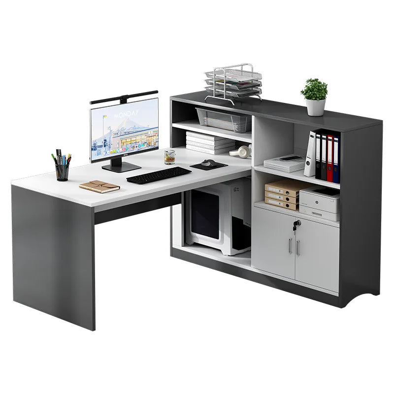 Employee Combination Office Desks Simplicity Modern Double Person Computer Office Desks Bureau Meuble Working Equipment QF50OD