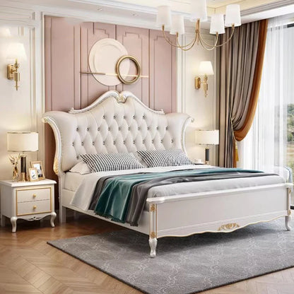 Queen Unique European Double Bed Luxury Royal Twin Frame Double Bed King Size Modern Letti Matrimoniali Bedroom Furniture