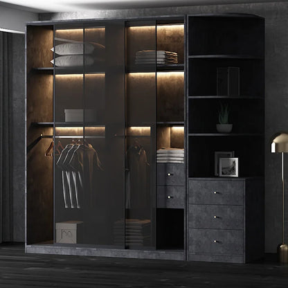 Display Luxury Wardrobes Clothing Rack Free Shipping Storage Organizer Apartment Cabinets Tall Glass Closets Abiertos Furniture