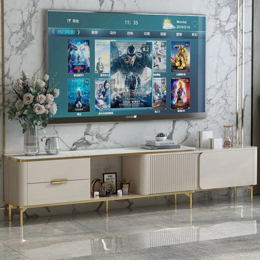 Floor Nordic Modern Tv Cabinet Luxury Legs Gold Standing Storage Tv Cabinet Home Drawer Fernseher Schrank Living Room Furniture