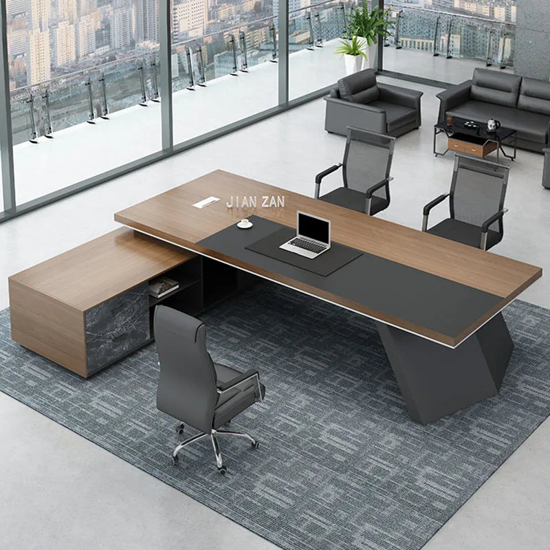 Writing Office Desk Conference Study Work Reception L Shaped Office Desk Standing Study Scrivania Con Cassetti Home Furniture