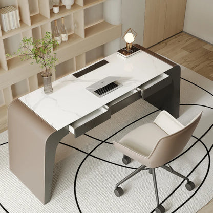 Luxury Modern Work Table Drawers Computer Console Workstation Office Desk Executive Writing Tavolo Da Lavoro Office Furniture