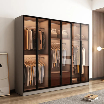 Luxury Display Wardrobes Drawers Luxury Display Space Saving Large Capacity Closet Door Storage Meubles De Chambre Furniture