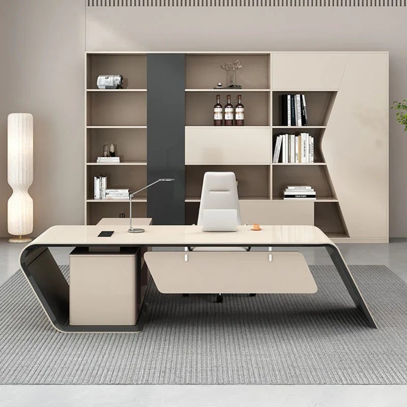 Workflow Desktop Office Desk Corner Storage Executive Makeup Coffee Office Desk Organization Tavolo Da Lavoro Furniture HDH