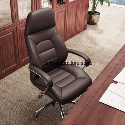 Leather Armchairs Ergonomic Chair Computer Seat Executive Revolving Office Chair Hand Conference Wheels Chaises Home Furniture