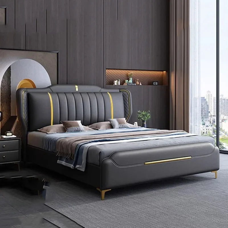 Nordic King Size Luxury Double Bed Pretty Unique Living Room Frame Double Bed Hotel Modern Cama Matrimonial Bedroom Furniture