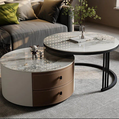 Living Room Storage Coffee Tables Luxury Round Wood Nordic Coffee Tables Design Modern Muebles Para El Hogar Home Furniture