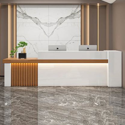 Reception Counter Reception Desk Cosmetics Hairdressing Executive Office Desk Curved Comptoir De Reception Modern Furniture