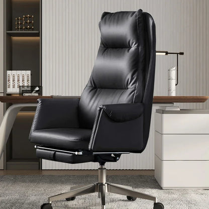 Leather Office Ergonomic Chair Swivel Comfort Reading Modern Luxury Chair Rolling Nordic Meubles De Salon Office Furniture