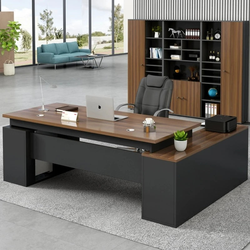 Study Table Room Desks Computer Desk Furniture Offices Simple L Shaped Corner Executive Office Escritorio Meeting Shelf Standing