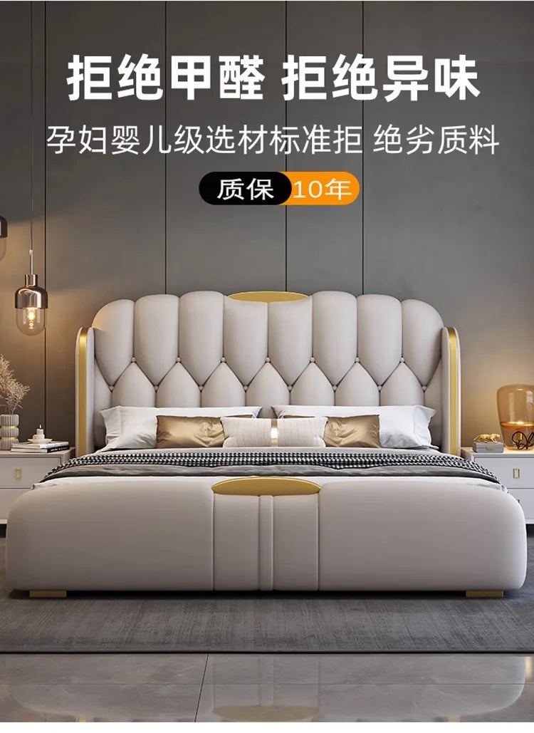 Queen Support Frame Double Bed Luxury King Size Twin Living Room Double Bed Princess Girls Cama Matrimonial Bedroom Furniture