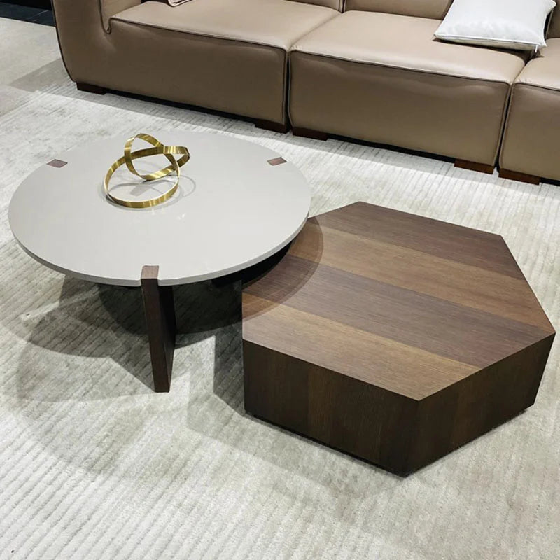 Modern Side Coffee Tables Round Wood Japanese Centre Coffee Tables Hallway Desk Petit Meuble Coffee Italian Furniture LQQ25XP