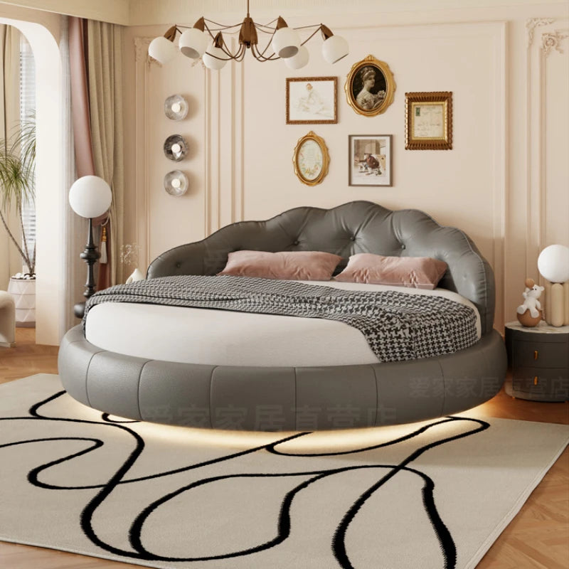 Cute Girls Double Bed White Nordic Light Luxury Twin Bed Princess Comferter Camas De Dormitorio King Size Bed Set Furniture