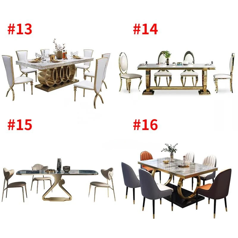 Luxury Dining Table And Chairs Customize Tabletop Kitchen Furniture 24 Dining Table Sets Minimalist Dining Table With 6 Seats