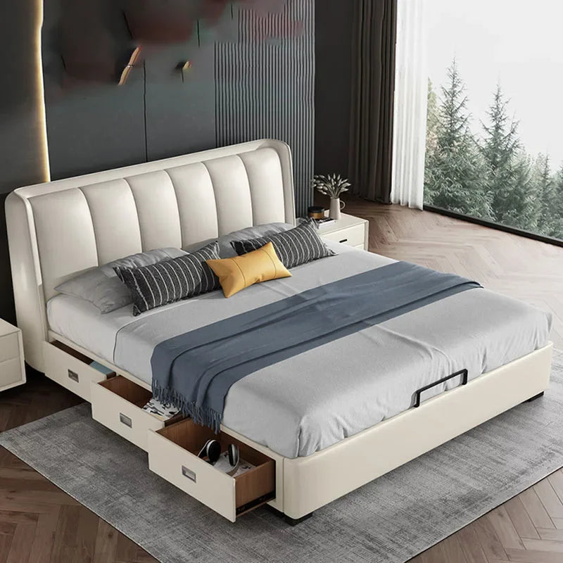 Modern Upholstered Bed Bedroom Set Wooden Multifunctional Bedroom Set Platform Free Shipping Meuble De Chambre Home Furniture