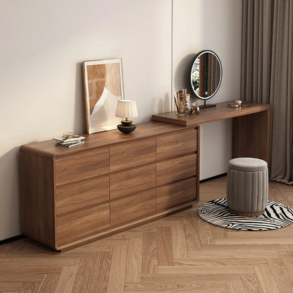 White Bedroom Dresser Cabinet Modern Nordic Wood Women Led Mirror Makeup Table Storage Drawer Penteadeiras Furniture For Home