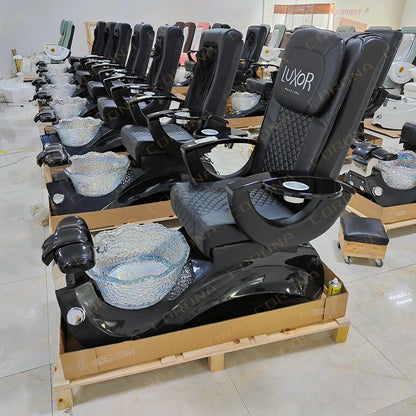 Beauty Shop Salon Furniture Equipment Massage Foot Spa Chair Luxury Electric Spa Pedicure Chair With Drain Pump