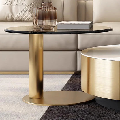 Luxury Round Coffee Tables Center Floor Metal Living Room Designer Dining Coffee Tables Console Muebles Hogar Home Furniture