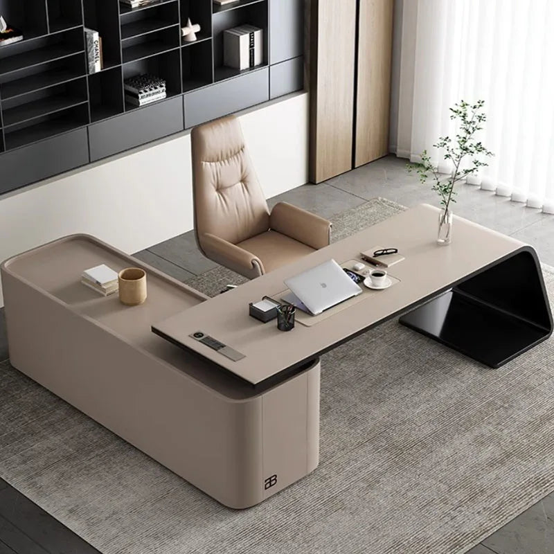 L Shaped Organizers Office Desk Executive Floor Modern European Computer Desks Writing Supplies Mesa De Escritorio Furniture