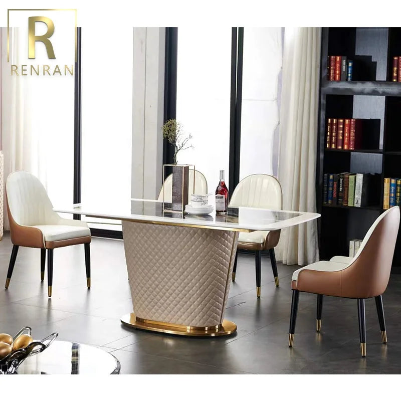 Foshan Furniture New Design High Quality Luxury Dining Room Home Furniture Dining Table And Chair Set