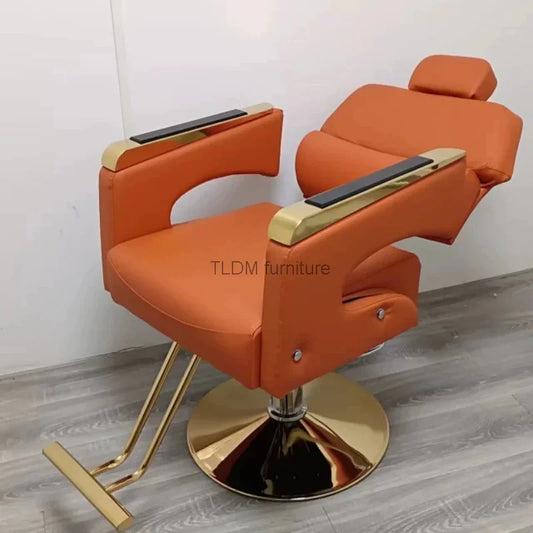 Comfort Recliner Barber Chairs Handrail Dentist Workshop Adjustable Barber Chairs Equipment Hairdresser Cadeira Furniture QF50BC