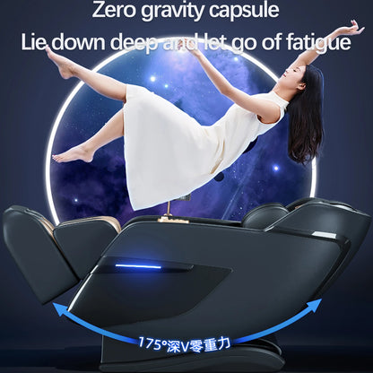 Zero Gravity Massage Chair 4d AI Voice Home Office Factory Electric Heating Kneading Cheaper Price  Foot roller Scraping Massage