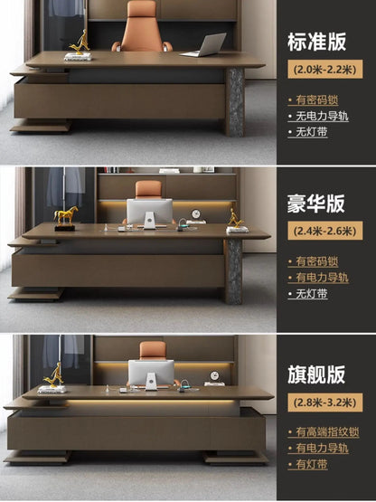 Luxury Desk Simple Modern President Work Chairman Office Desk L-shaped Table Computer Mesa De Escritorio Office Furniture KMOD