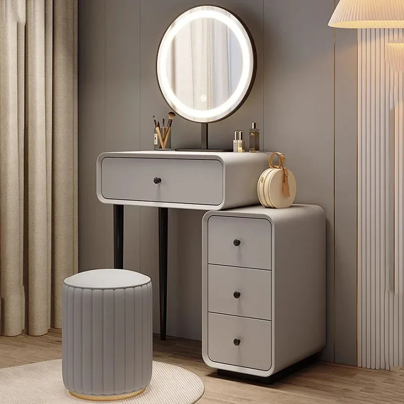 Princess Makeup Dressing Table Cosmetics Vanity Mirror Stool Dressing Table Woman Beauty Comoda Pra Quarto Office Furniture